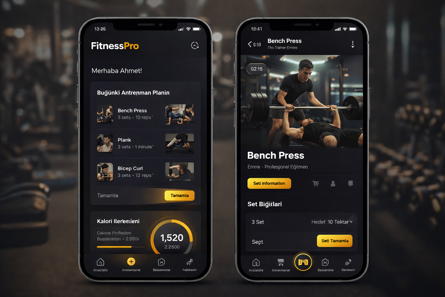 FitnessPro - Fitness uygulaması